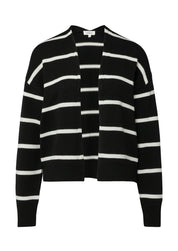 Strickjacke aus Baumwollmix - 99X4-GREY/BLACK - Schwarz