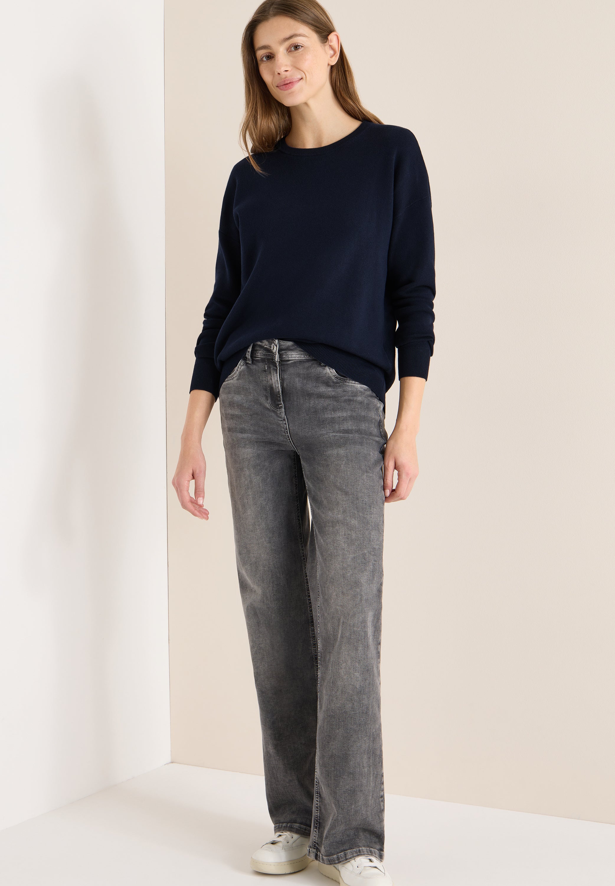 Strickpullover aus Baumwolle - 15512 universal blue - Blau