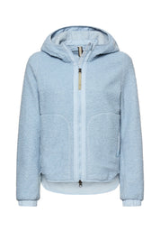 Teddy-Fleecejacke mit Kapuze - 41-Light Blue - Blau