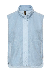 Teddy-Weste mit Stehkragen - 41-Light Blue - Blau