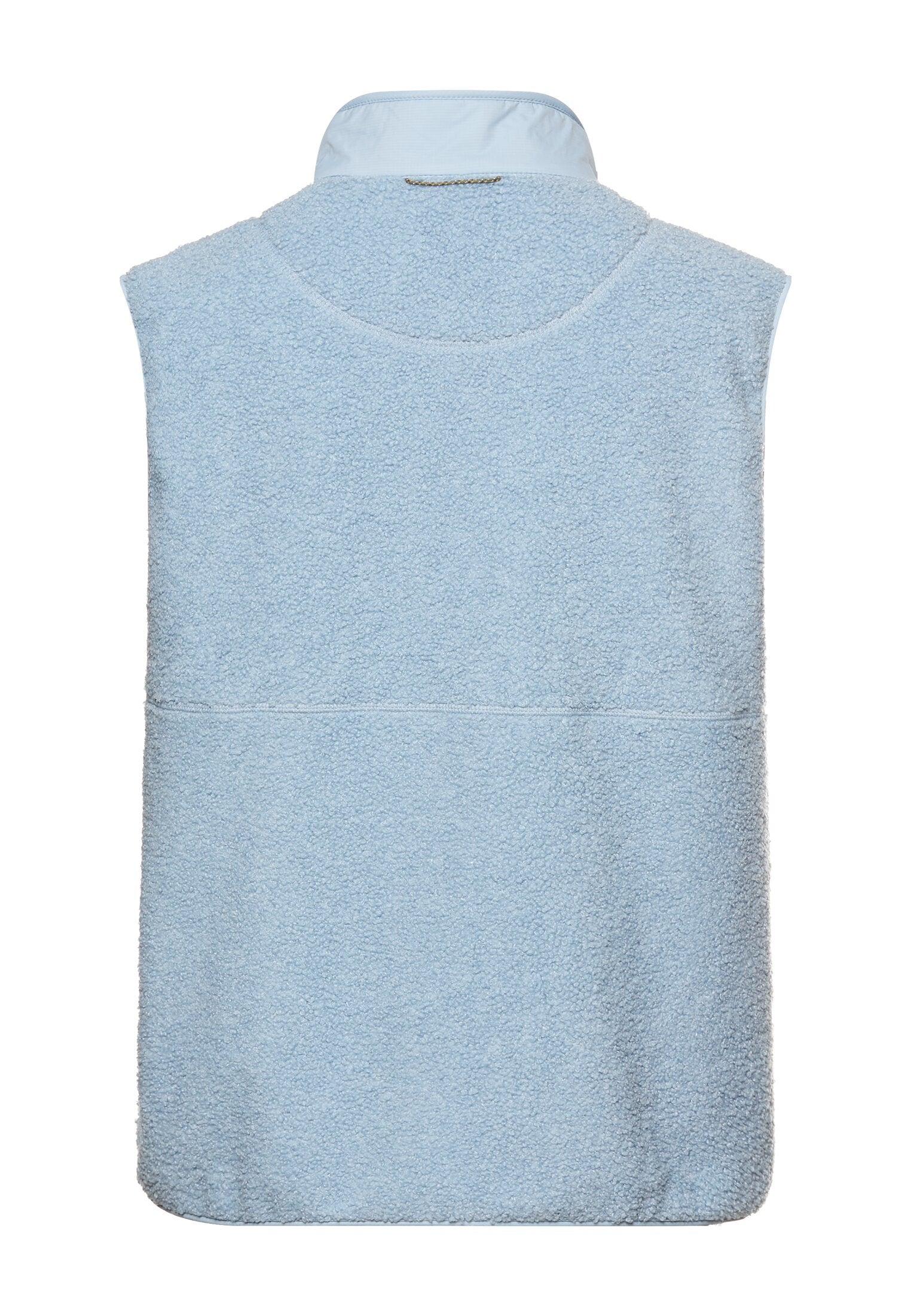 Teddy-Weste mit Stehkragen - 41-Light Blue - Blau