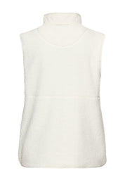 Teddy-Weste mit Stehkragen - 01-Milkwhite - Weiß