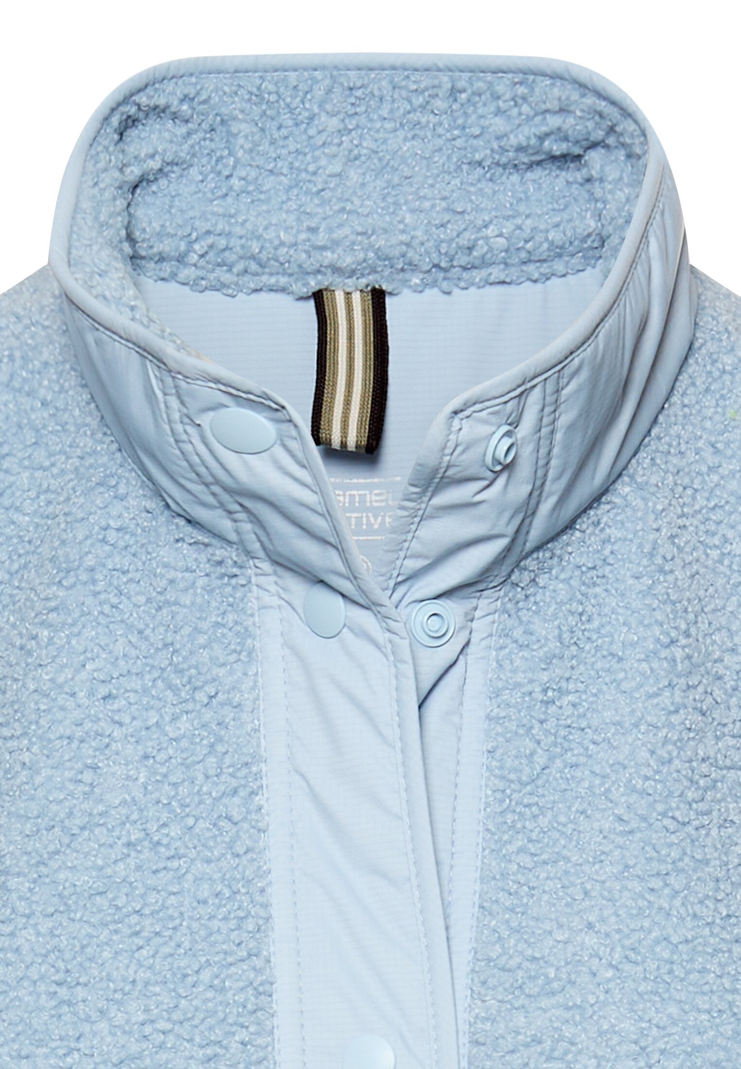 Teddy-Weste mit Stehkragen - 41-Light Blue - Blau