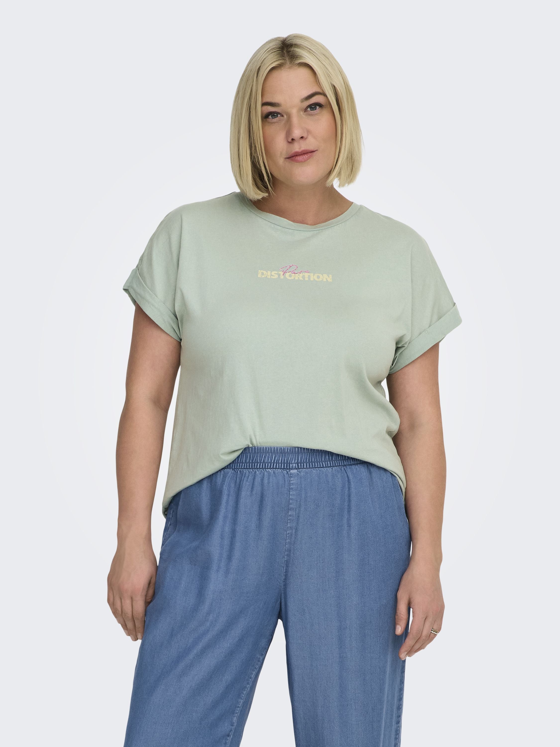 T-Shirt JOZI aus Baumwolle - Jadeite/Electric - Grün