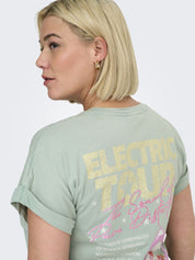 T-Shirt JOZI aus Baumwolle - Jadeite/Electric - Grün