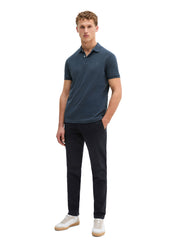Poloshirt aus Baumwolle - 4139-Navy Teal - Blau