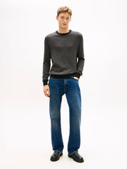 Strickpullover aus Baumwolle - 0IM-GREY - Schwarz