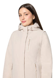 Wendejacke mit Kapuze - 9108-Chateau Gray - Beige