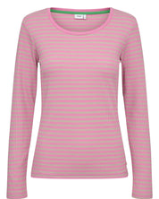 Langarmshirt aus Rippstrick - 2703 - Rosa