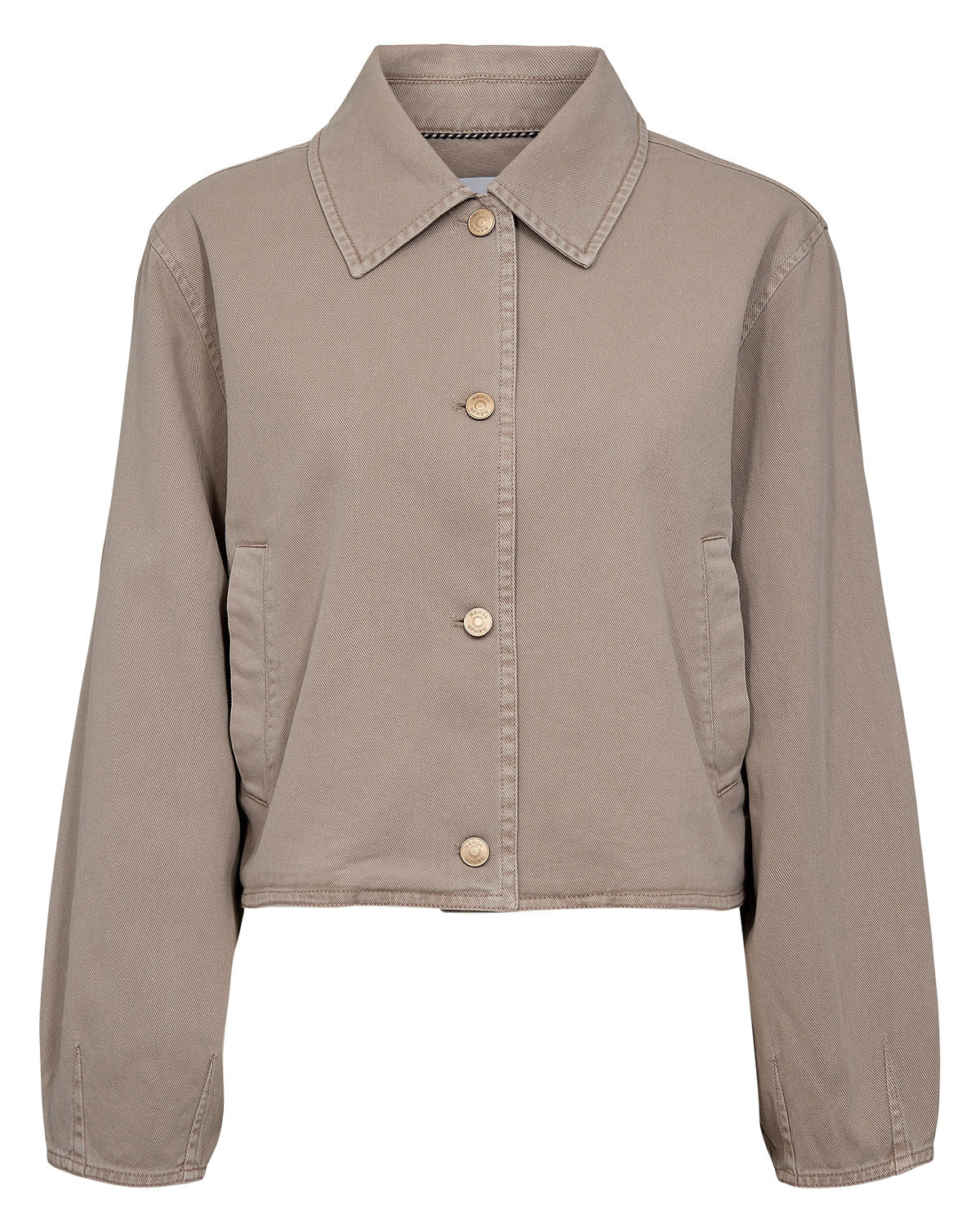 Jeansjacke cropped aus Baumwolle - 5712 - Braun