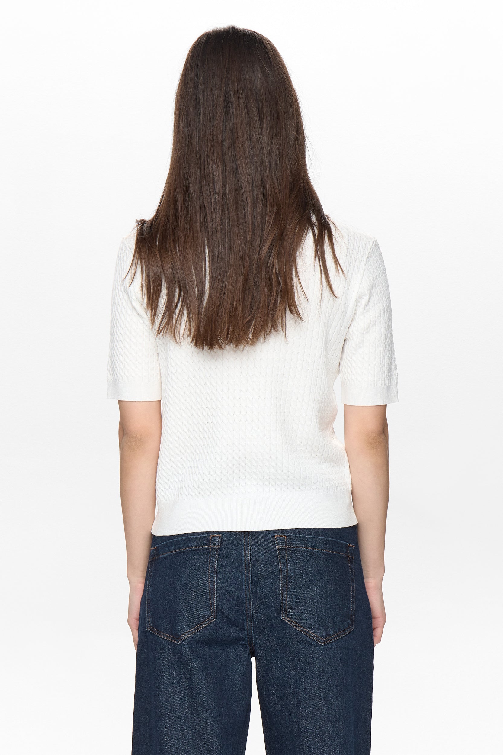 Strick-Poloshirt NUALETTE - 9001 - Weiß