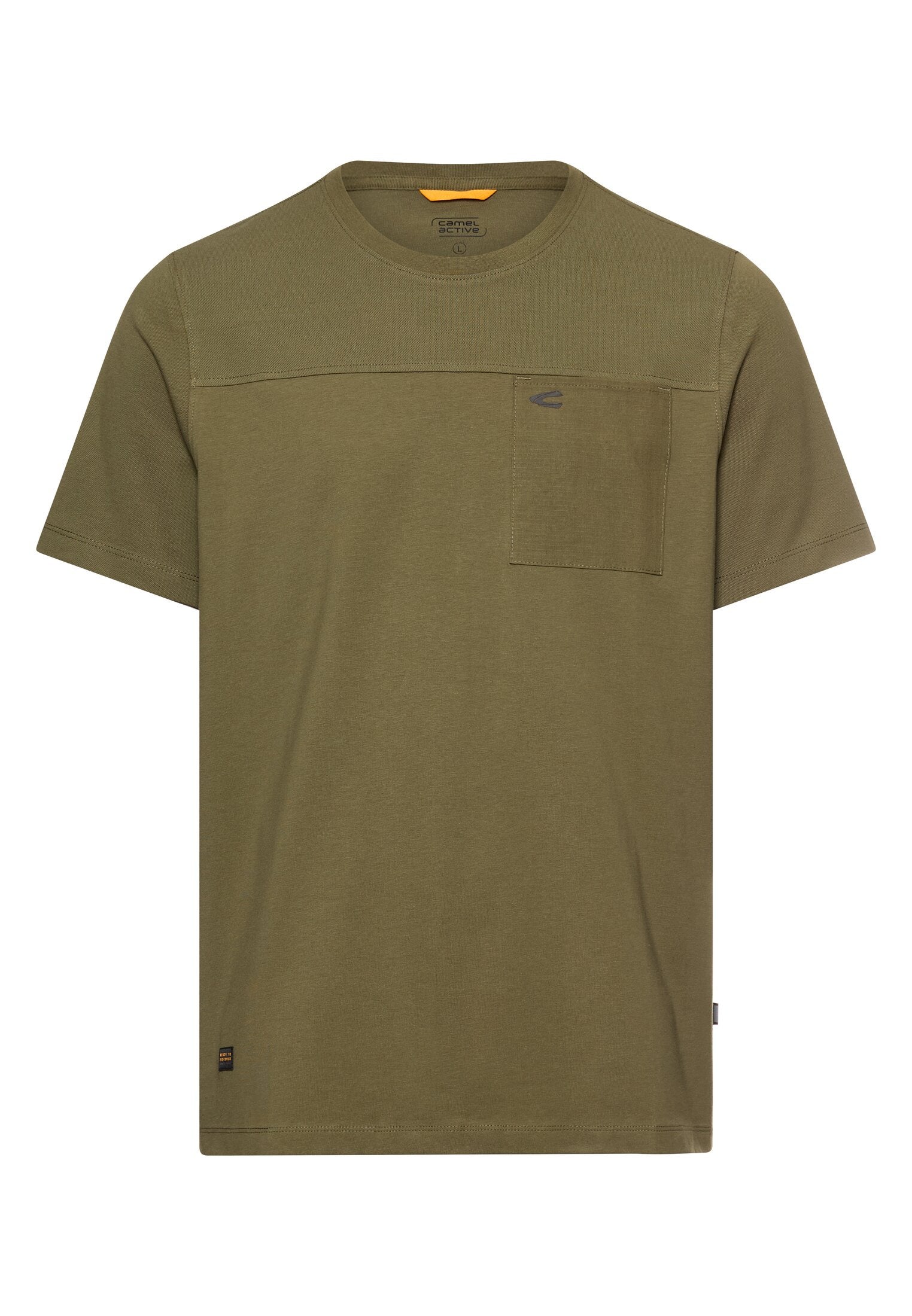 T-Shirt aus Baumwolle - 35-Deep Olive - Grün