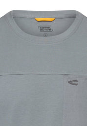 T-Shirt aus Baumwolle - 45-Stormy Blue - Grau