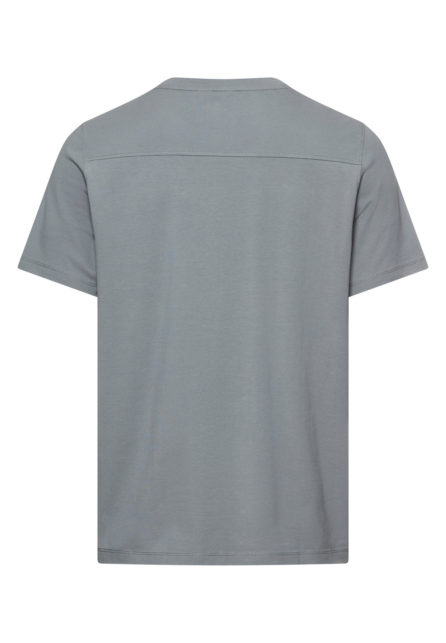 T-Shirt aus Baumwolle - 45-Stormy Blue - Grau