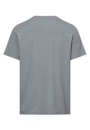 T-Shirt aus Baumwolle - 45-Stormy Blue - Grau