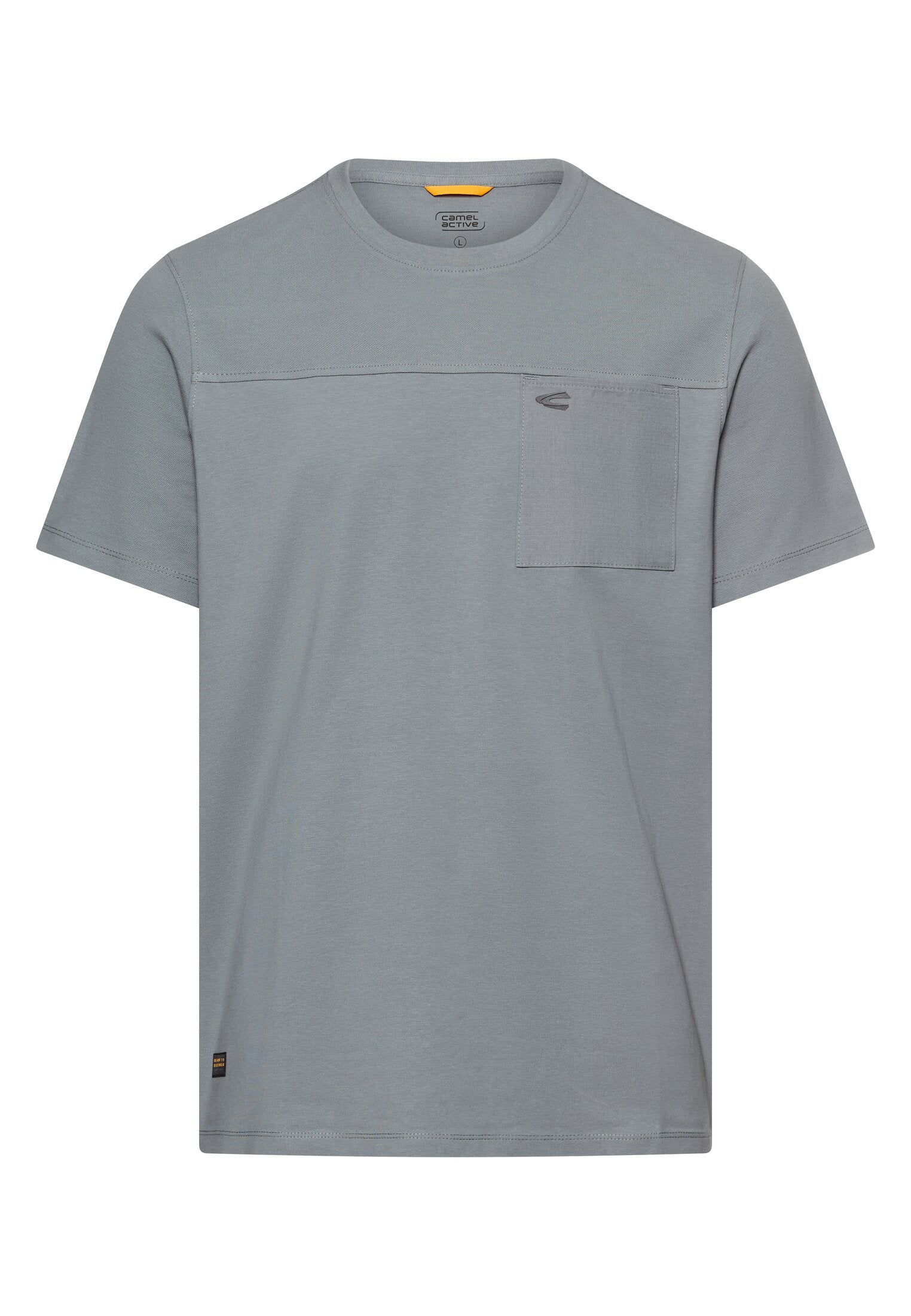 T-Shirt aus Baumwolle - 45-Stormy Blue - Grau