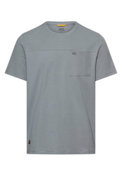 T-Shirt aus Baumwolle - 45-Stormy Blue - Grau