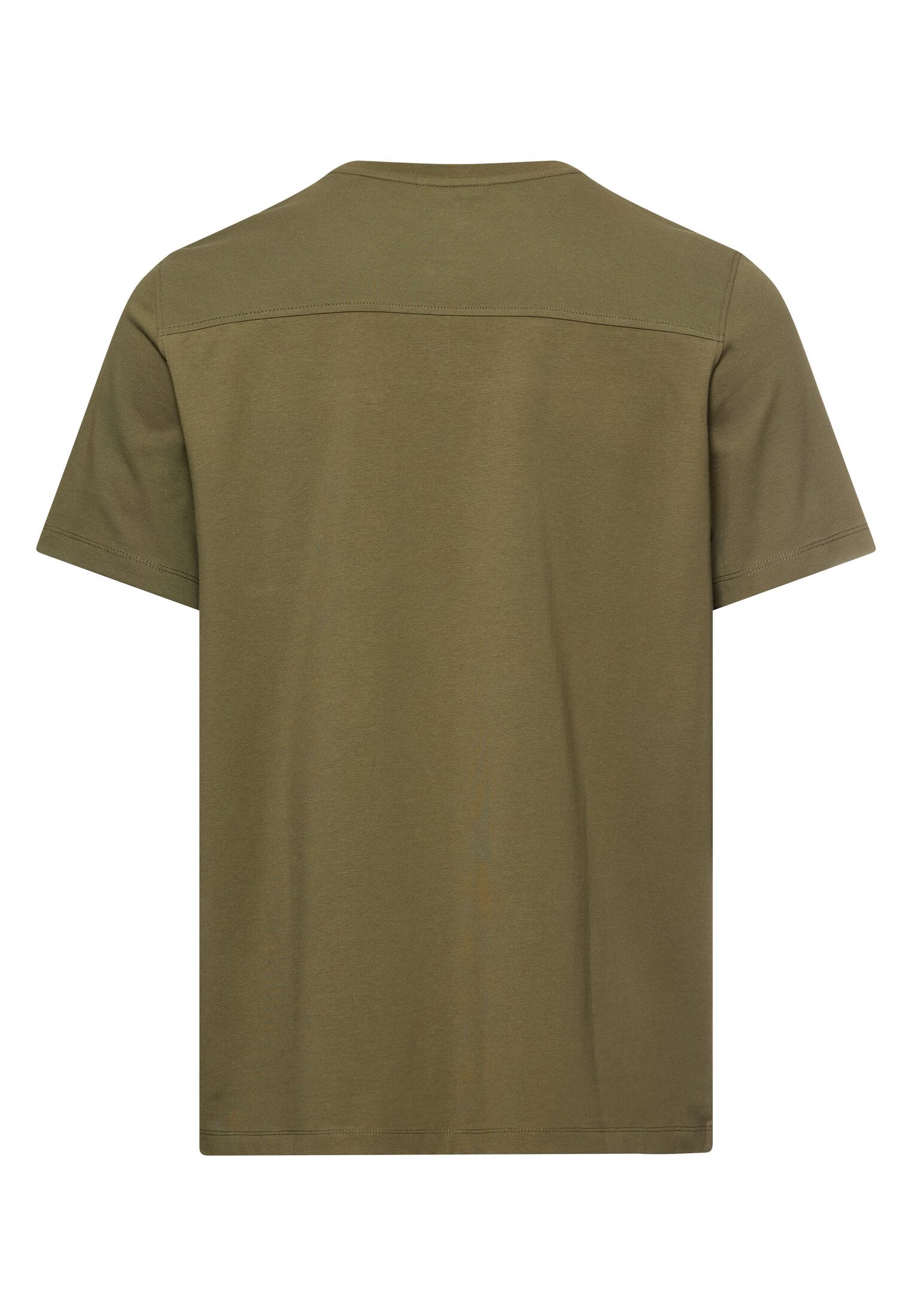 T-Shirt aus Baumwolle - 35-Deep Olive - Grün