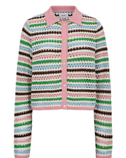 Strickcardigan aus Baumwolle - 2708 - Rosa