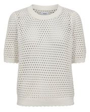 Strick-T-Shirt NUNANCY aus Baumwolle - 9001 - Weiß