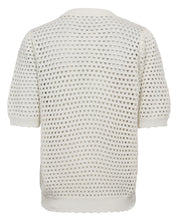 Strick-T-Shirt NUNANCY aus Baumwolle - 9001 - Weiß