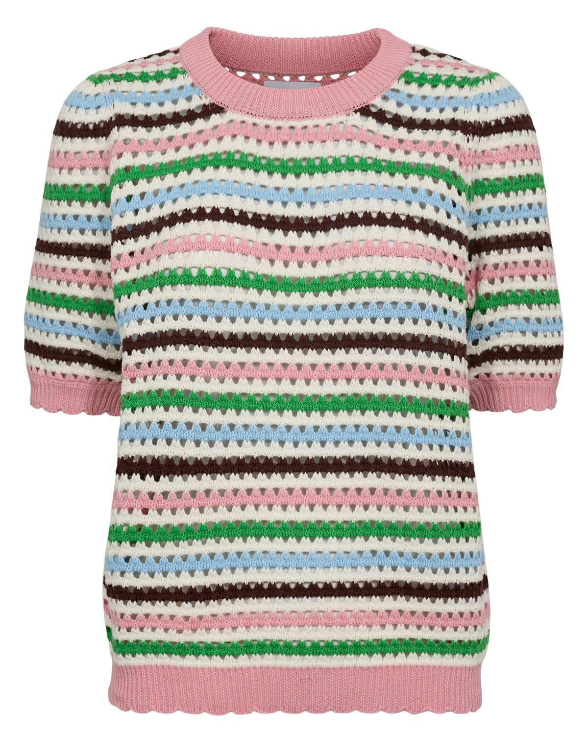 Strick-T-Shirt aus Baumwolle - 2708 - Pink