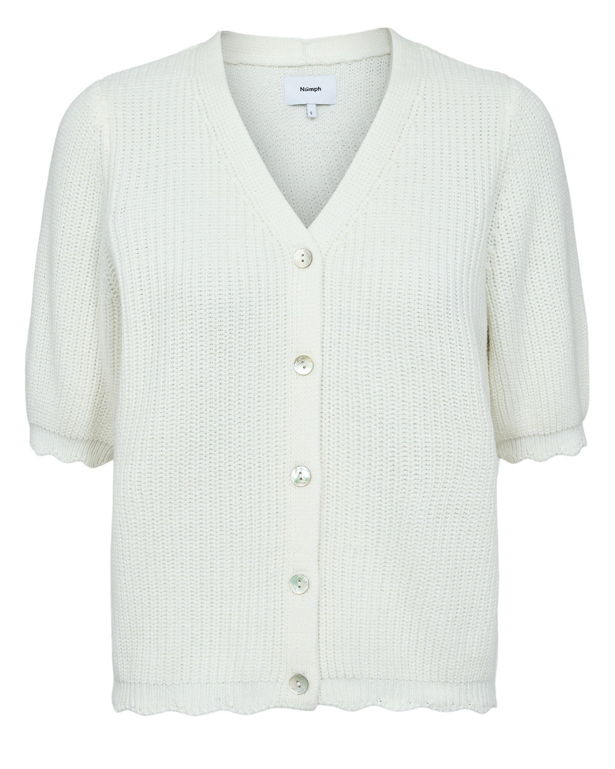 Strickcardigan aus Baumwollmix - 9001 - Creme