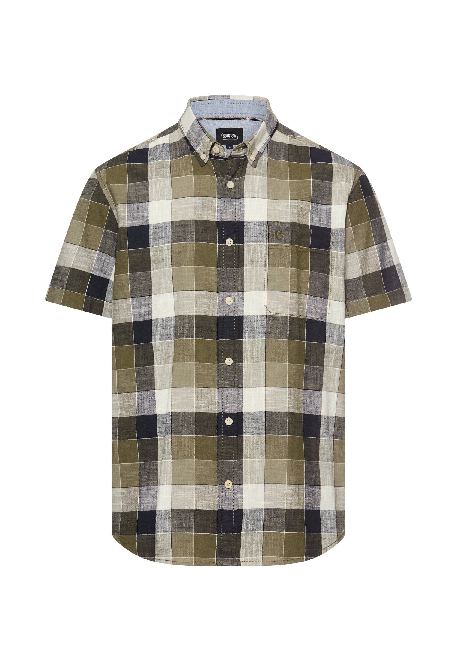 Freizeithemd kariert Regular Fit - 35-Deep Olive - Grün