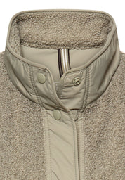 Teddy-Weste mit Stehkragen - 36-Sage - Grün