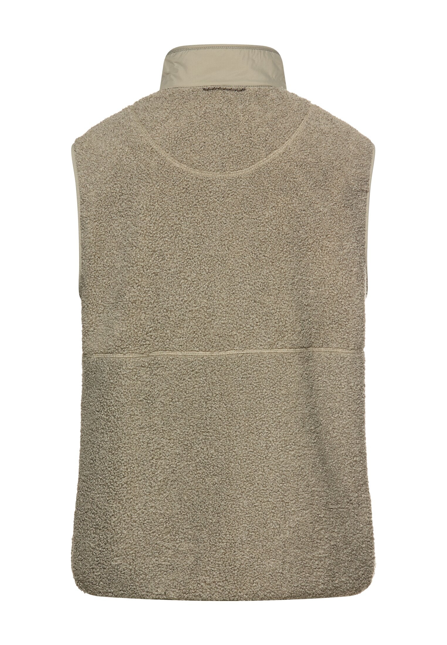 Teddy-Weste mit Stehkragen - 36-Sage - Grün