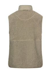 Teddy-Weste mit Stehkragen - 36-Sage - Grün