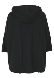 Sweatshirtjacke mit Kapuze - 99-Schwarz - Schwarz