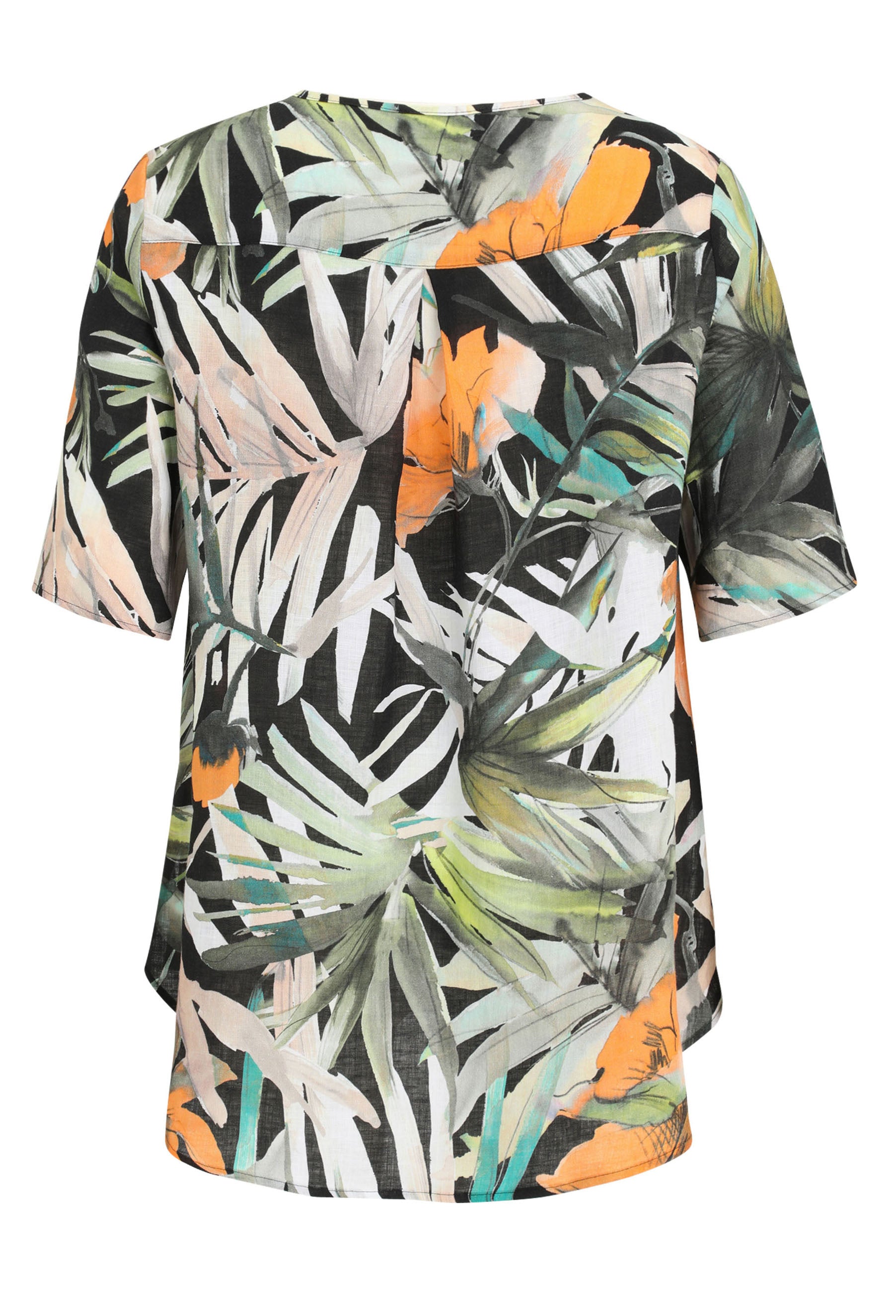 Schlupfbluse aus Leinen - 78-Khaki - Grün