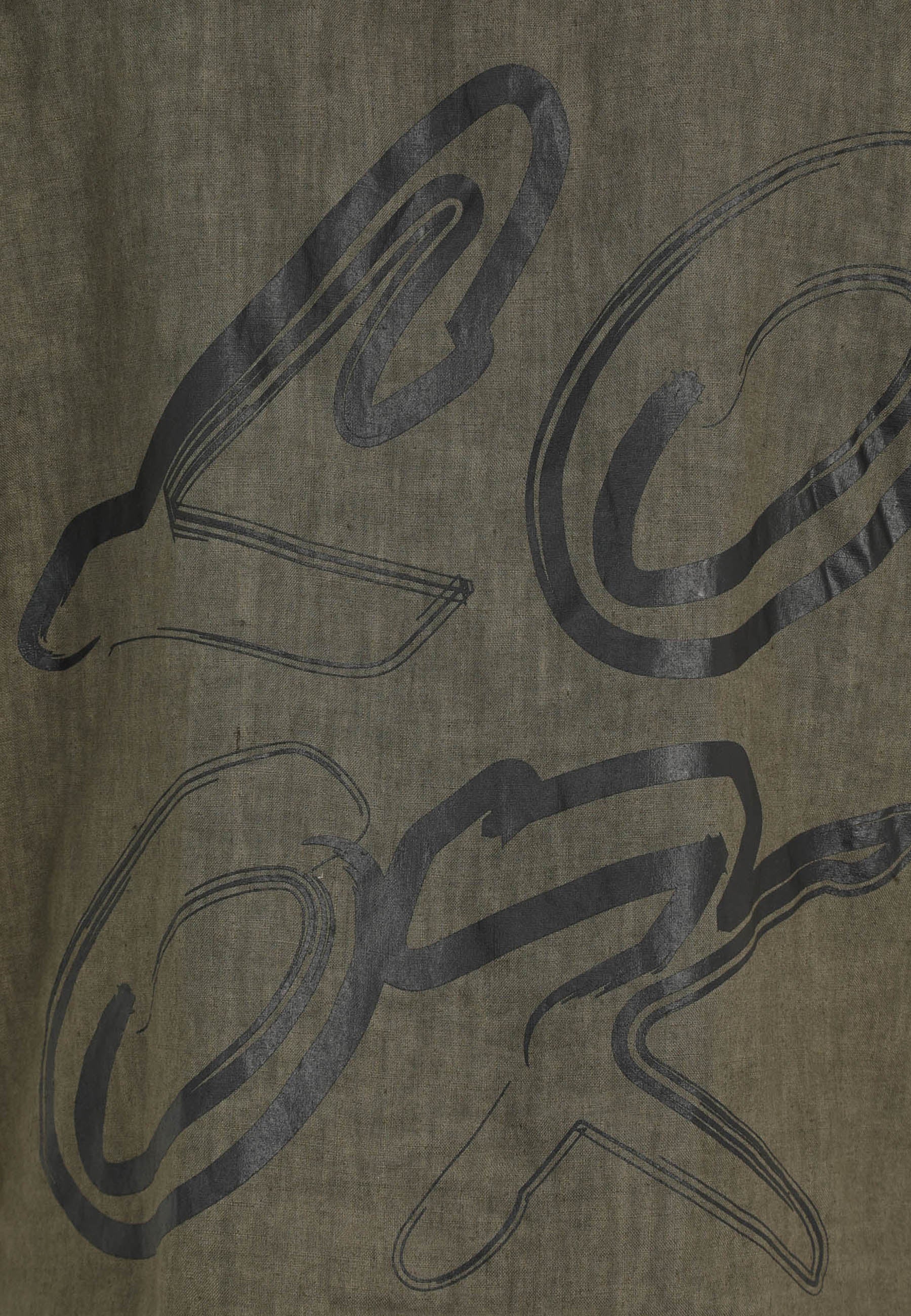 Leinenshirt mit aufliegendem Kragen - 78-Khaki - Khaki