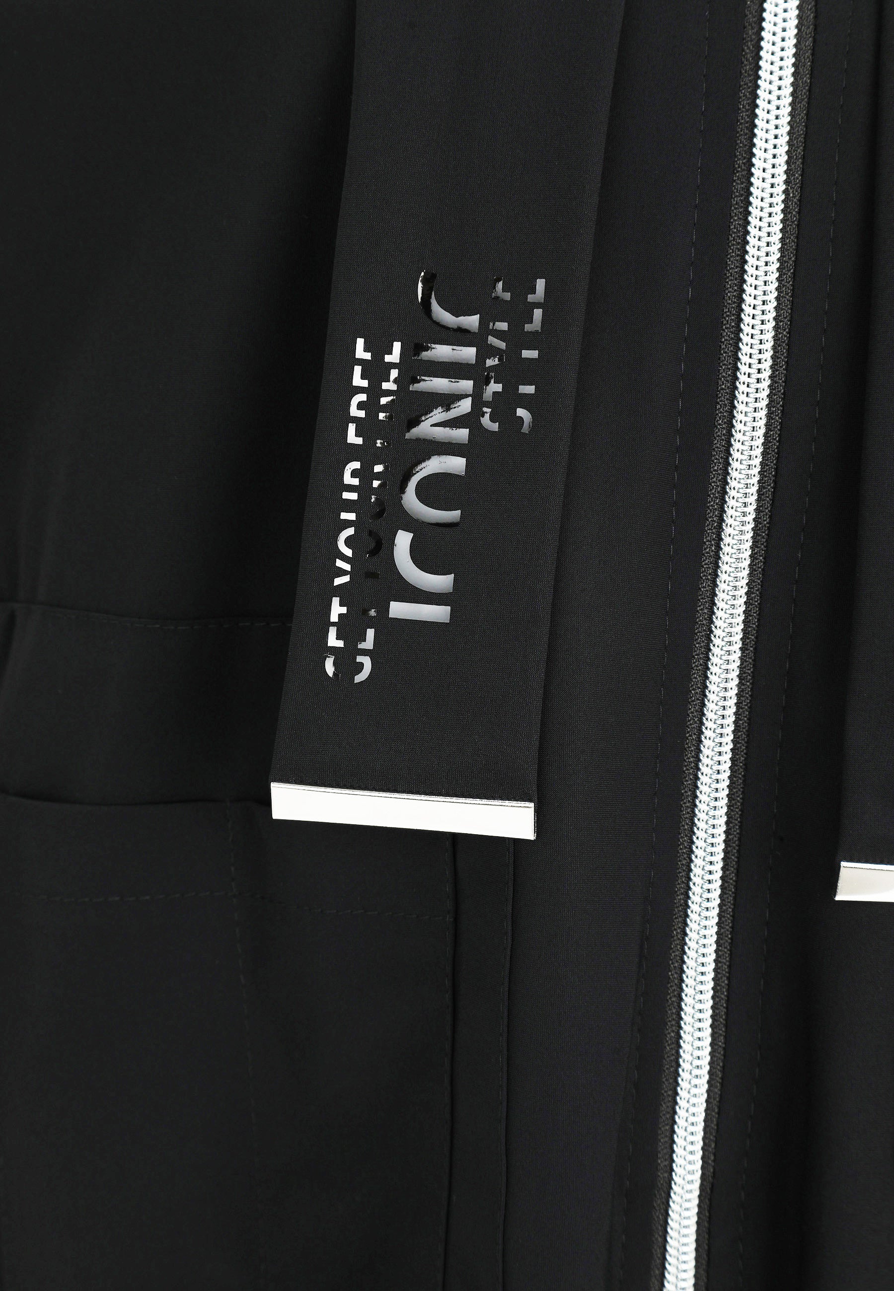 Sweatshirtjacke mit Kapuze - 99-Schwarz - Schwarz