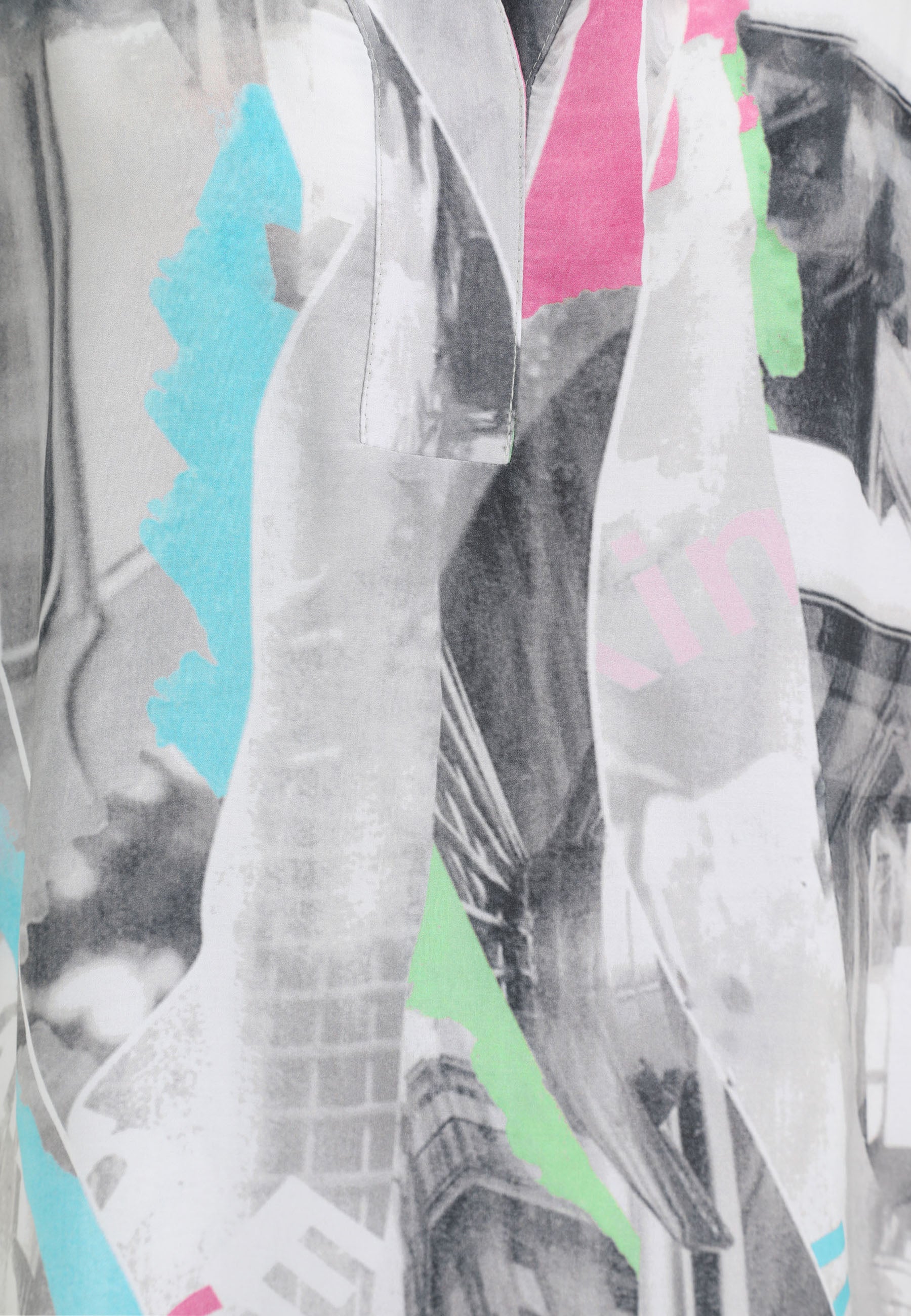 Schlupfbluse aus Viskose - 98-Multicolor - Grau