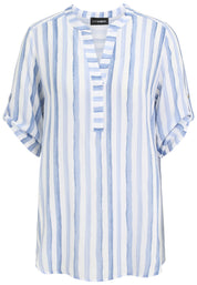 Schlupfbluse aus Viskose - 59-Hellblau - Blau