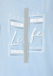 T-Shirt aus Vikosemix - 59-Hellblau - Blau