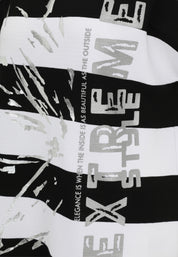 T-Shirt aus Viskosemix - 91-Schwarz/WeiSS - Schwarz | Weiß