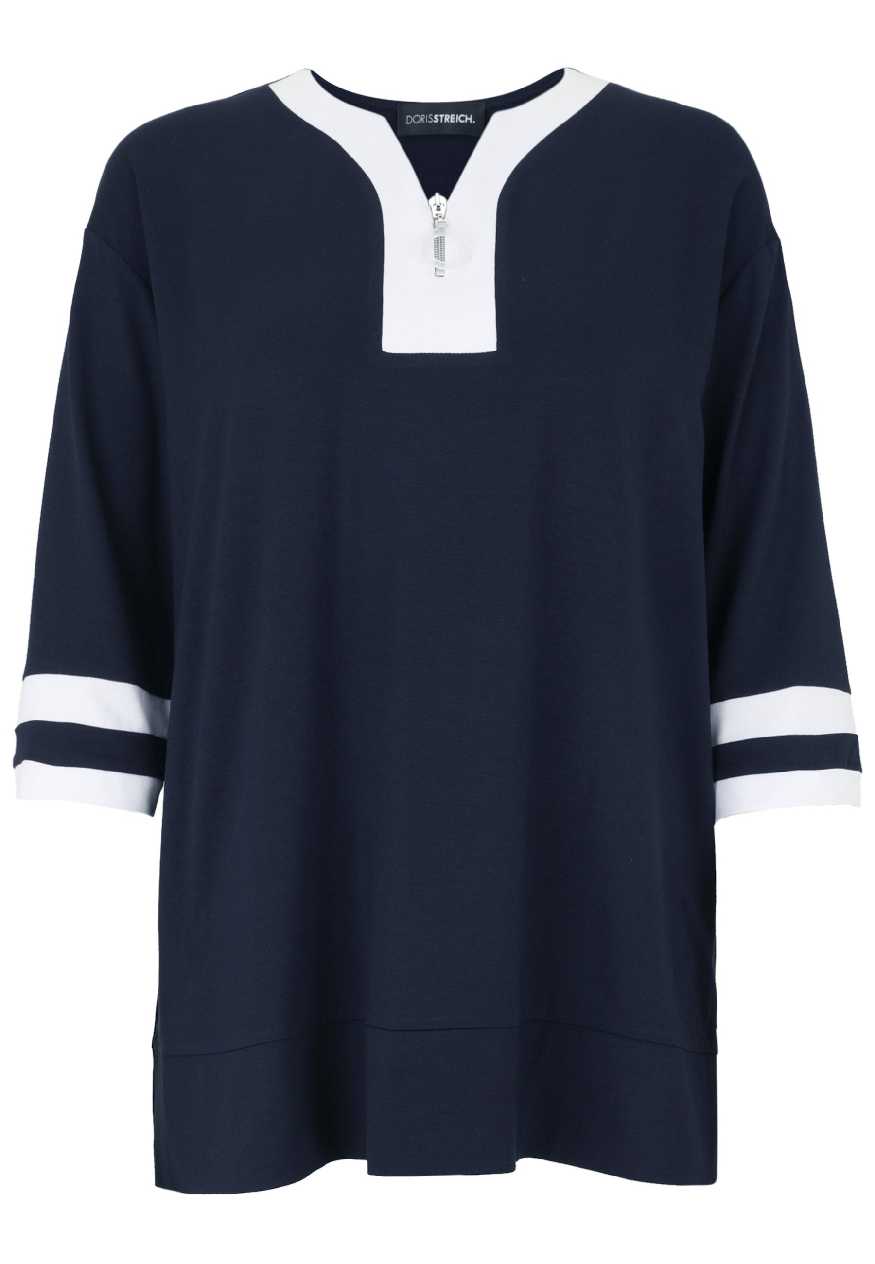 T-Shirt aus Viskose - 50-Marine - Blau