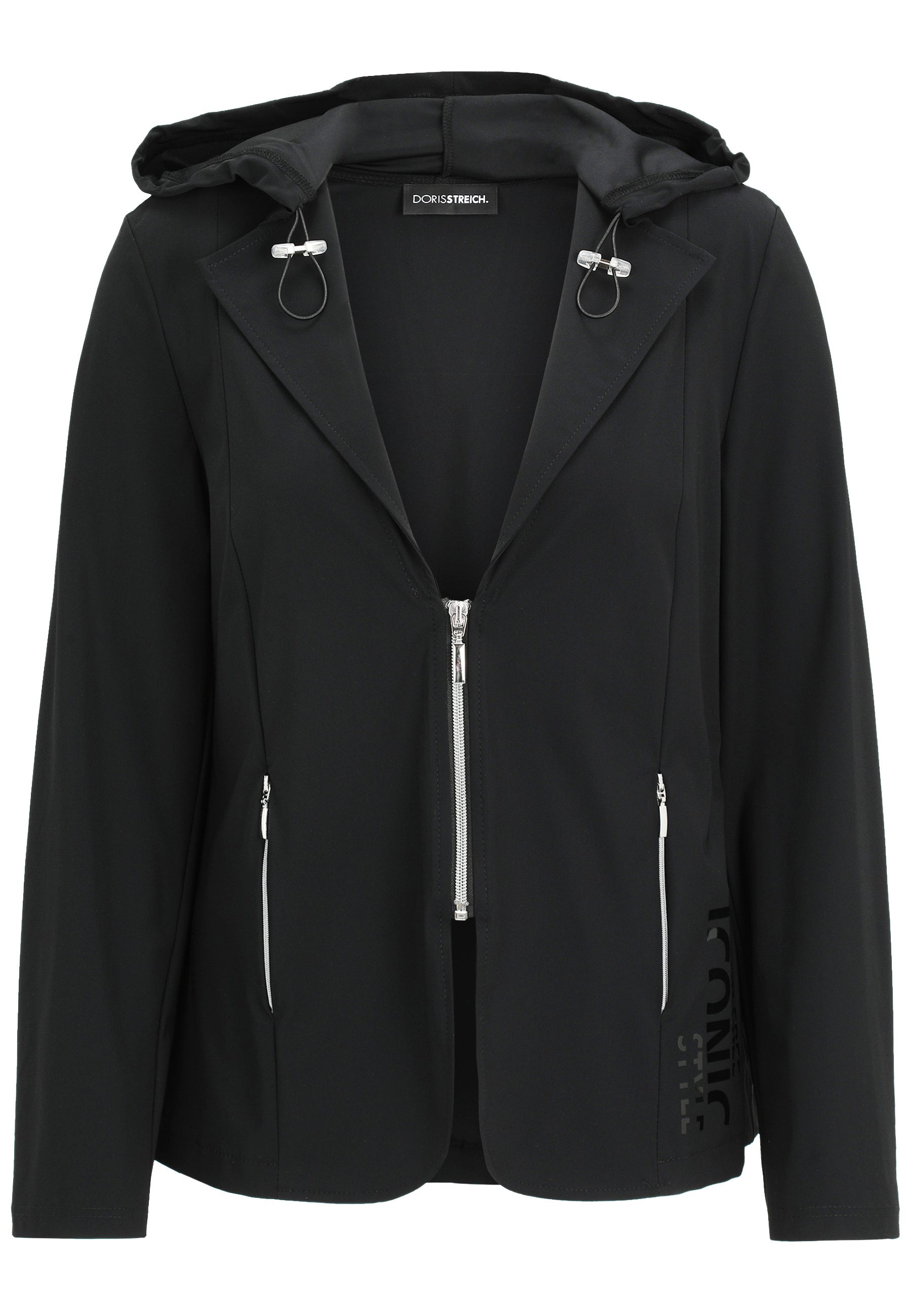 Blazer mit Kapuze - 99-Schwarz - Schwarz