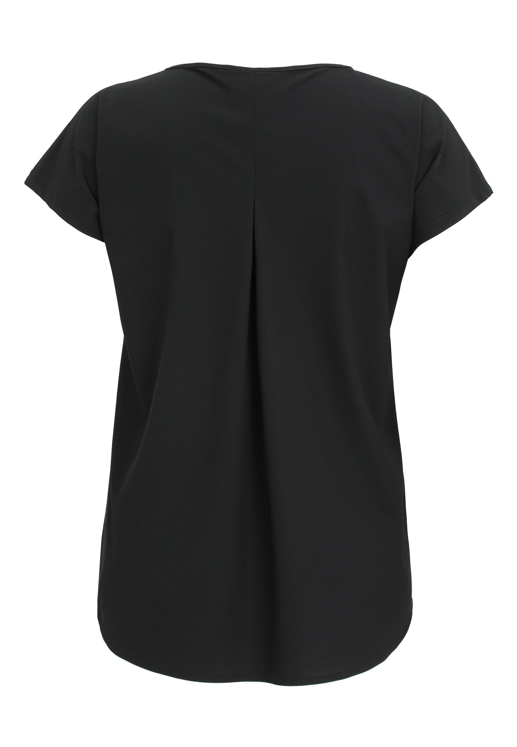 T-Shirt mit Rundhalsausschnitt - 99-Schwarz - Schwarz