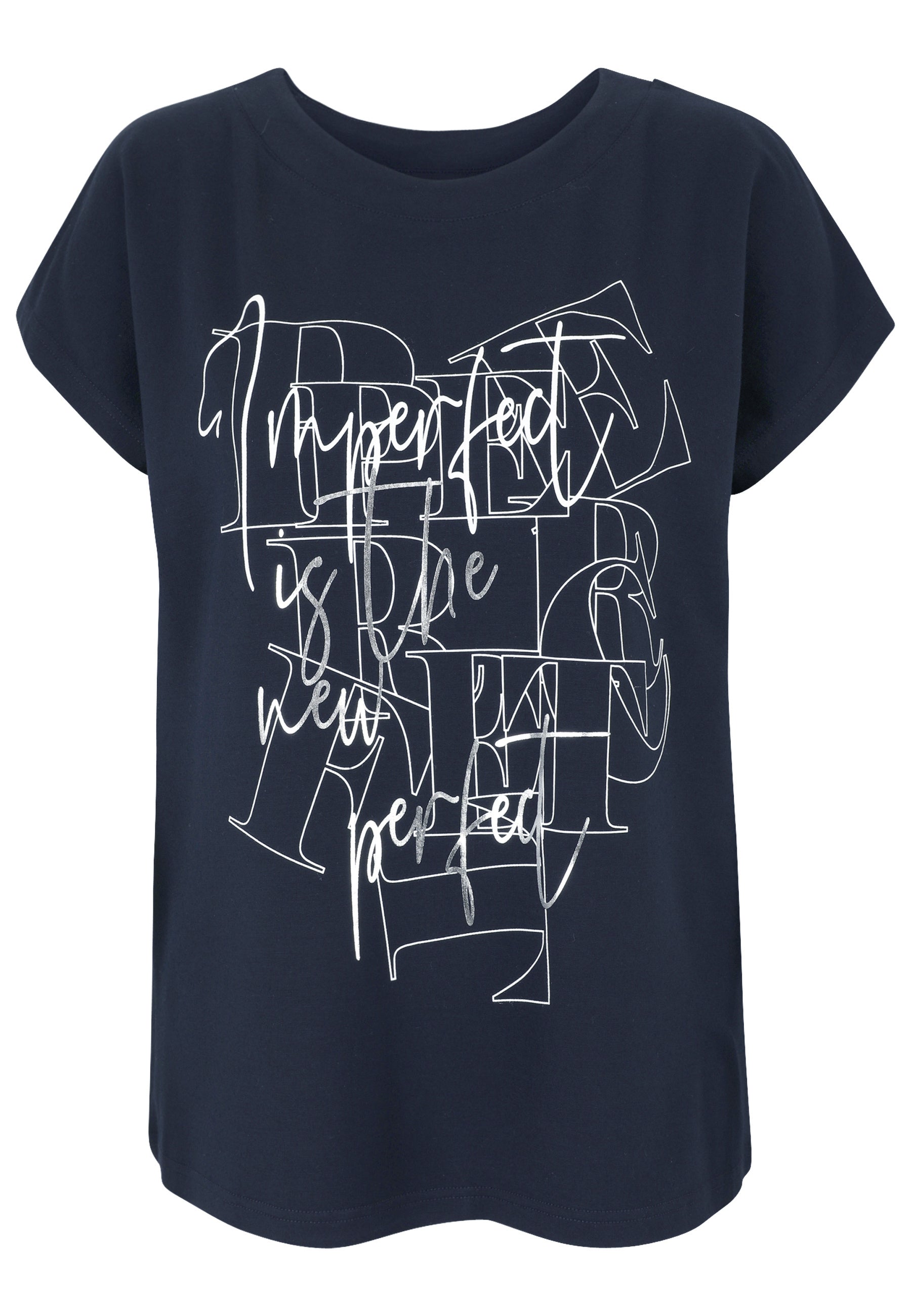 T-Shirt aus Viskose - 50-Marine - Blau