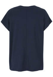 T-Shirt aus Viskose - 50-Marine - Blau