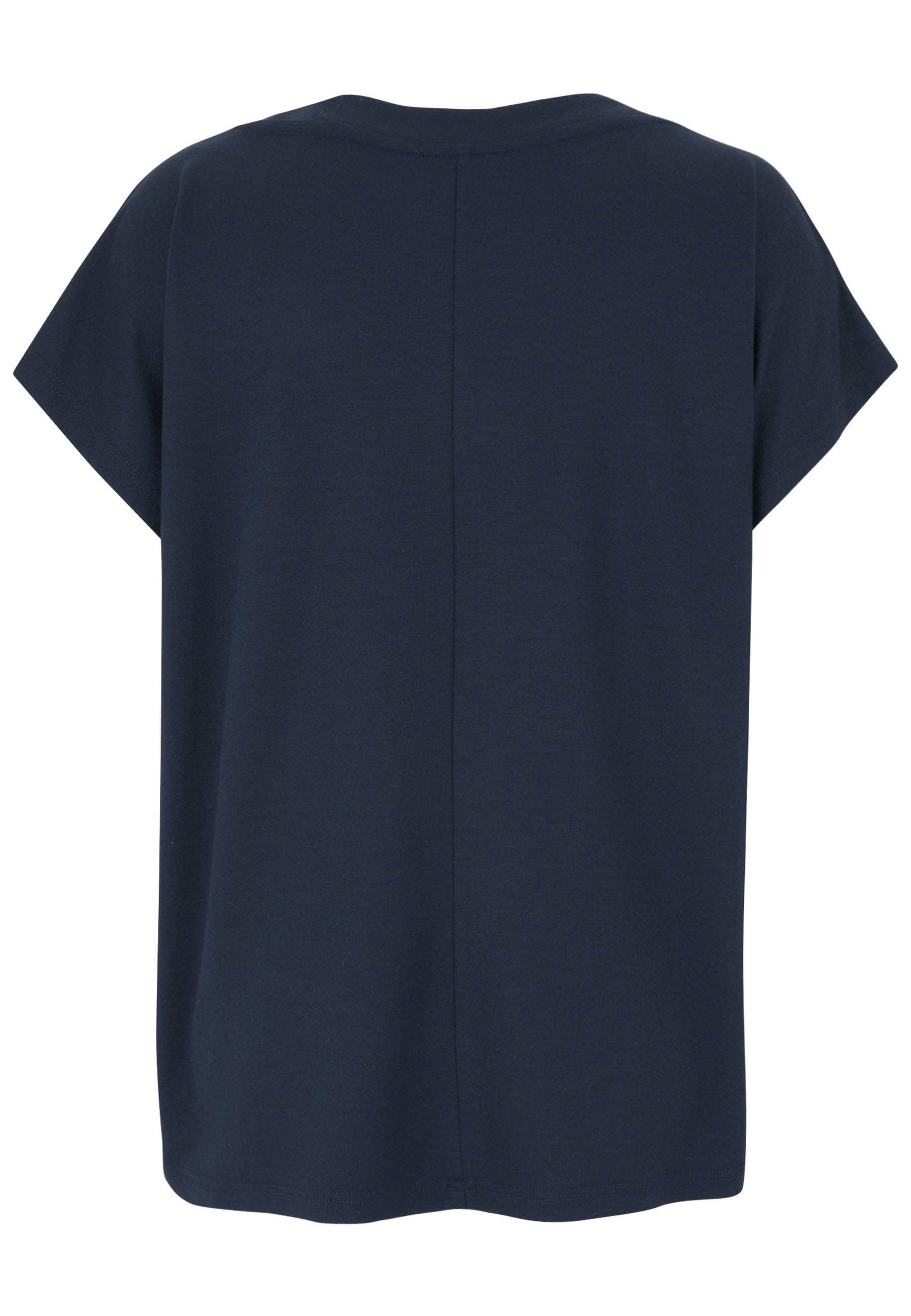 T-Shirt aus Viskose - 50-Marine - Blau