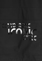 Sweathoodie mit 1/2 Zip - 99-Schwarz - Schwarz