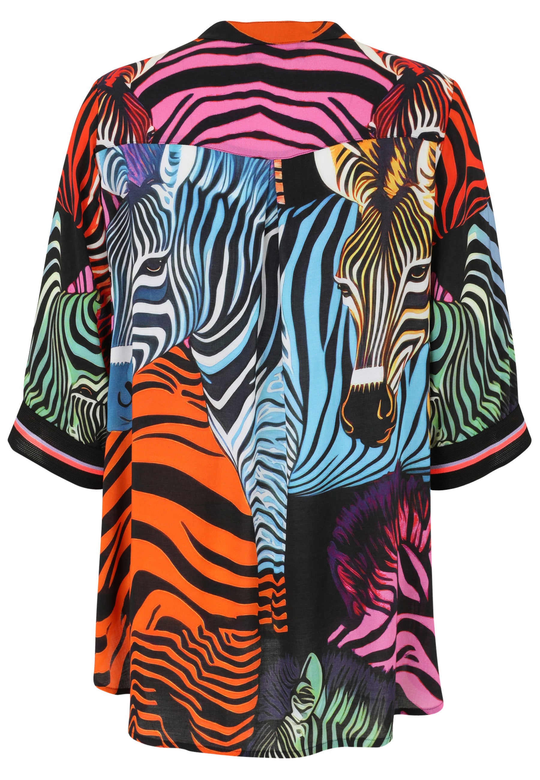 Schlupfbluse aus Viskose - 28-Papaya - Mehrfarbig