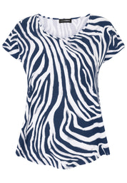 T-Shirt aus Viskose - 50-Marine - Blau