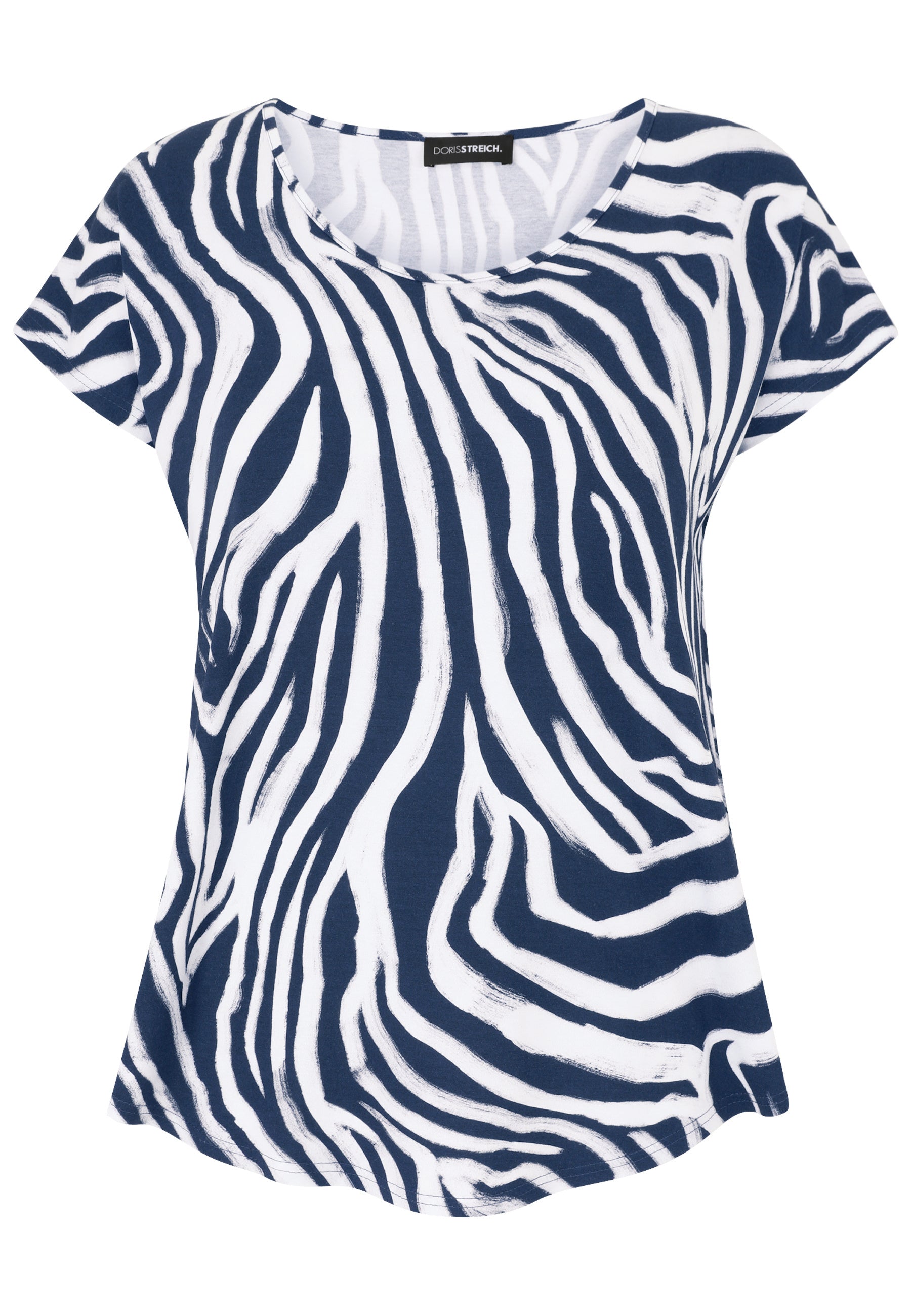 T-Shirt aus Viskose - 50-Marine - Blau