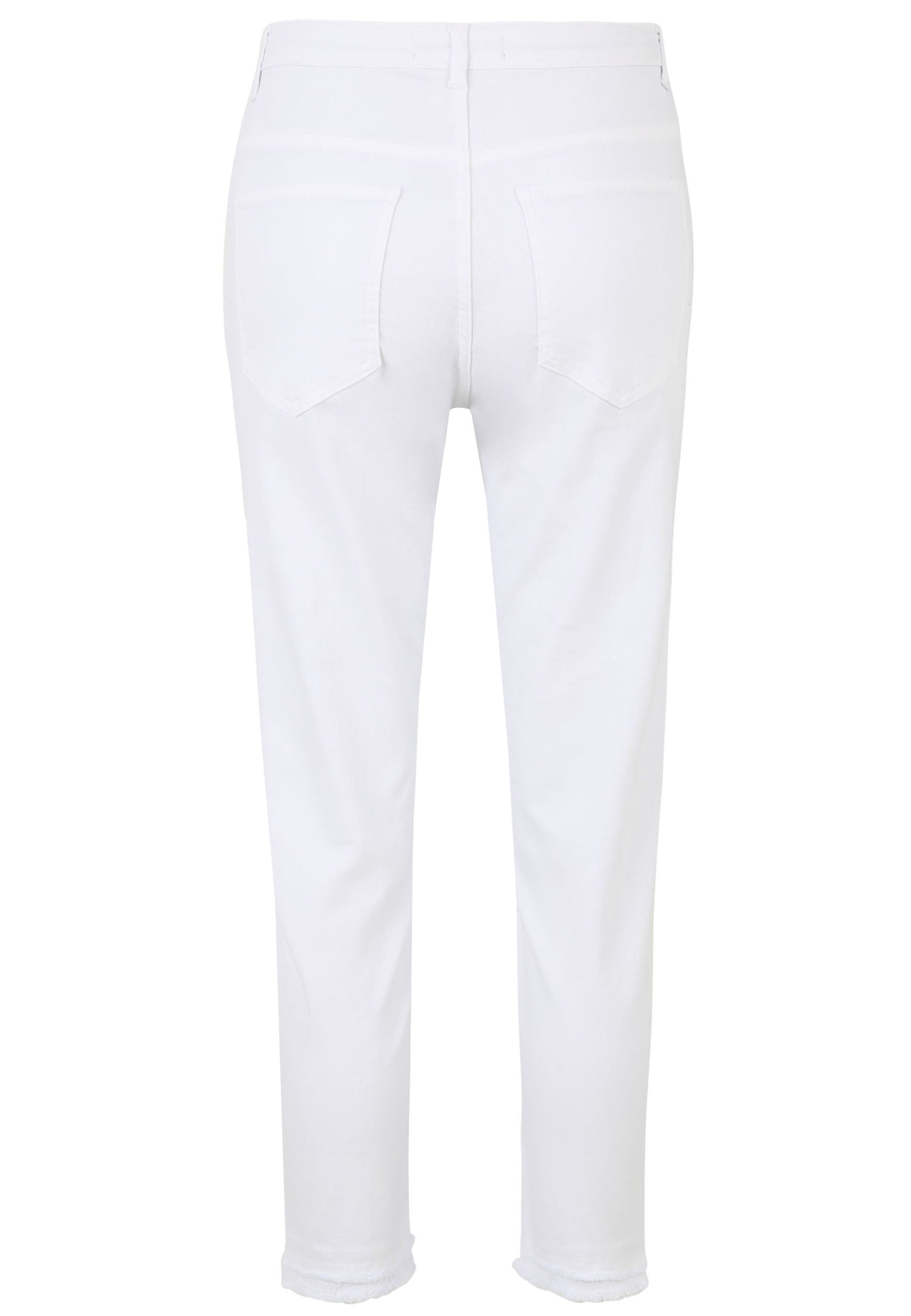 Jeans Slim Fit mit Strass-Details - 10-WeiSS - Weiß